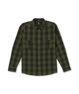 The Volcom Mens Shadowstone Flannel Shirt in Wintermoss