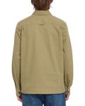 The Volcom Mens Servicestone Workshirt in Thyme