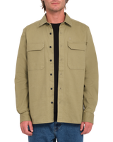 The Volcom Mens Servicestone Workshirt in Thyme