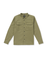 The Volcom Mens Servicestone Workshirt in Thyme