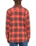 The Volcom Mens Caden Plaid Shirt in Bright Red