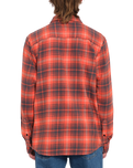 The Volcom Mens Caden Plaid Shirt in Bright Red