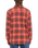 The Volcom Mens Caden Plaid Shirt in Bright Red