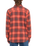 The Volcom Mens Caden Plaid Shirt in Bright Red