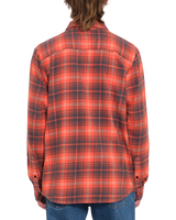 The Volcom Mens Caden Plaid Shirt in Bright Red