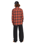 The Volcom Mens Caden Plaid Shirt in Bright Red