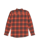 The Volcom Mens Caden Plaid Shirt in Bright Red