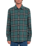 The Volcom Mens Caden Plaid Shirt in Sea Green