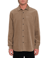 The Volcom Mens Zander Shirt in Teak