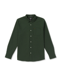 The Volcom Mens Veeco Oxford Shirt in Dark Forest