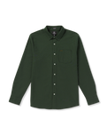 The Volcom Mens Veeco Oxford Shirt in Dark Forest