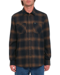 The Volcom Netastone Flannel Shirt in Dark Earth | Available at Anns Cottage