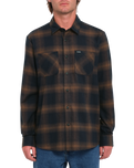 The Volcom Netastone Flannel Shirt in Dark Earth | Available at Anns Cottage