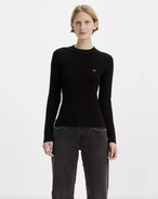 The Levi's® Womens Crewneck Rib Jumper in Caviar