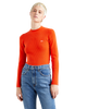 The Levi's® Womens Crewneck Rib Jumper in Orange