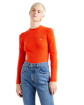 The Levi's® Womens Crewneck Rib Jumper in Orange