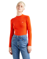 The Levi's® Womens Crewneck Rib Jumper in Orange