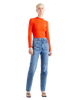 The Levi's® Womens Crewneck Rib Jumper in Orange