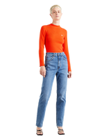 The Levi's® Womens Crewneck Rib Jumper in Orange