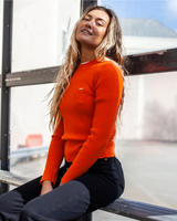 The Levi's® Womens Crewneck Rib Jumper in Orange