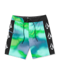 The Volcom Mens Lido Iconic Boardshorts in Electric Green