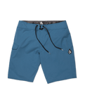 The Volcom Mens Lido Solid Boardshorts in Aged Indigo