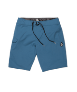 The Volcom Mens Lido Solid Boardshorts in Aged Indigo