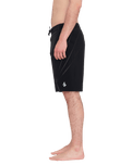 The Volcom Mens Lido Solid Boardshorts in Black