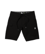 The Volcom Mens Lido Solid Boardshorts in Black