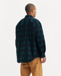 The Levi's® Mens Skate Shirt in Black Pond Plaid & Green