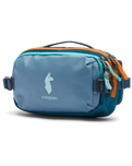 The Cotopaxi Allpa X 1.5L Bumbag in Blue Spruce & Abyss
