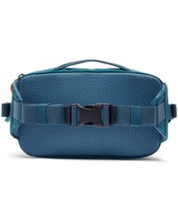 The Cotopaxi Allpa X 1.5L Bumbag in Blue Spruce & Abyss