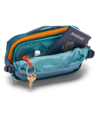 The Cotopaxi Allpa X 1.5L Bumbag in Blue Spruce & Abyss