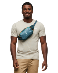 The Cotopaxi Allpa X 1.5L Bumbag in Blue Spruce & Abyss