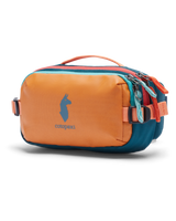 The Cotopaxi Allpa X 1.5L Bumbag in Tamarindo & Abyss