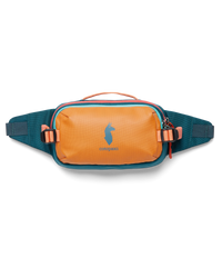 The Cotopaxi Allpa X 1.5L Bumbag in Tamarindo & Abyss