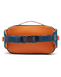 The Cotopaxi Allpa X 1.5L Bumbag in Tamarindo & Abyss