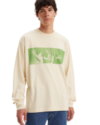 The Levi's® Mens Skate Graphic Boxy T-Shirt in Roemello Hands Green