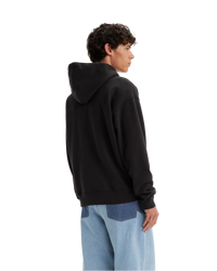 The Levi's® Mens Skate Hoodie in Chenille Patch Black Grey