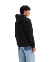 The Levi's® Mens Skate Hoodie in Chenille Patch Black Grey