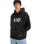 The Levi's® Mens Skate Hoodie in Chenille Patch Black Grey