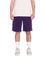 The Volcom Mens Outer Spaced Walkshorts in Deep Purple