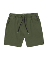 The Volcom Mens Hoxstop Volley Shorts in Squadron Green