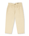 The Volcom Mens Pleated Loose Tapered Chinos in Almond