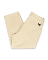 The Volcom Mens Pleated Loose Tapered Chinos in Almond