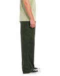 The Volcom Mens Frickin Loose Tapered Cord Trousers in Squadron Green