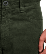 The Volcom Mens Frickin Loose Tapered Cord Trousers in Squadron Green