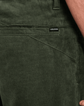 The Volcom Mens Frickin Loose Tapered Cord Trousers in Squadron Green