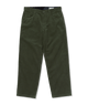 The Volcom Mens Frickin Loose Tapered Cord Trousers in Squadron Green