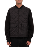 The Volcom Mens Bowered Gilet in Bitter Chocolate